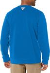 Толстовка Columbia PFG Stacked Logo Crew, Vivid Blue/Cool Grey - фото 2