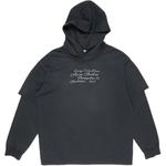 Acne Studios Толстовка с капюшоном с принтом Double layered - фото