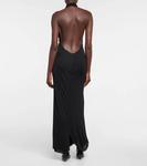 Платье макси Brynlee с вырезом халтер THE ROW, черный - фото 3