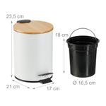 Бак с педалью Relaxdays, белый - фото 3