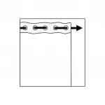 Шторка Menorca с сборкой, 1 шт. Wirth, серый - фото