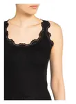 Шелковый топ babette с кружевом Rosemunde, черный - фото 4