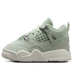 Кроссовки (TD) Air Jordan 4 Retro 'Seafoam Sail', зеленый - фото