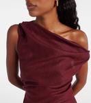 Платье-мини из льна с драпировкой Faithfull, Bordeaux - фото 4