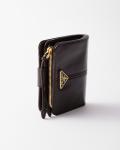 Маленький кожаный кошелек Prada, темно-коричневый - фото 4