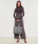 Сумка-шоппер кожаная Patrizia Pepe, серый - фото 3