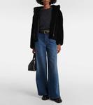 Толстовка с капюшоном из искусственного меха Yves Salomon, черный - фото 2