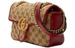 Сумка gg marmont mini brown red color combination Gucci, красный - фото 2