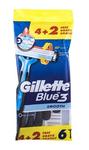 Гладкие одноразовые мужские бритвы 6 шт. Gillette, Blue 3 - фото 2