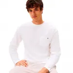 Лонгслив Tommy Hilfiger Pocket, белый - фото 4