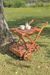 Сервировочная тележка Garden Pleasure "Толедо", эвкалиптовое дерево, 88х80х54 см, коричневый - фото 2