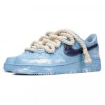 Кроссовки Nike Air Force 1 Skateboard Shoes Men Low-Top Blue - фото 3