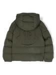 Moncler Enfant пуховик Eric с капюшоном, зеленый - фото 2