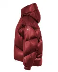 Женский пуховик с эффектом кожи Duno, красный гранат - фото 8