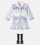 Джинсовая мини-юбка Disney Stitch Monnalisa, Stone Bleach - фото 2