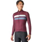 Футболка Castelli Lineare Long-Sleeve Castelli, Deep Bordeaux/Light Steel Blue/Ivory - фото