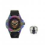 Футболка The $kull Rainbow 46mm PHILIPP PLEIN с черным циферблатом - фото 2