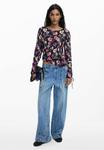 Блуза Desigual PLEATED FLORAL, Black - фото 2