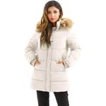Куртка Farvalue Women's Winter Coat Thicken Puffer, бежевый - фото 4