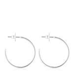 Серьги-кольца Tous Bear Row With Bear Silhouette, серебро - фото 2