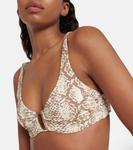 Лиф бикини Bel Air со змеиным принтом MELISSA ODABASH, бежевый - фото 4