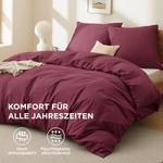 Комплект постельного белья Bedsure, 3 предмета, 200х200/80x80 см, бордовый - фото 5