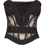 Waves Strapless Bustier DSQUARED 2, черный - фото 3