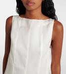 Шелковое мини-платье Mags Khaite, Chalk - фото 4