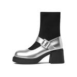 Ботильоны женские Josiny, цвет Silver/Black - фото 4