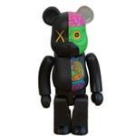 Фигурка виниловая KAWS х Bearbrick Dissected 100%, черный - фото
