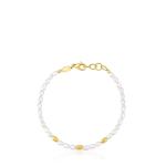 Браслет Tous Gloss, серебро с 18-каратным золотым покрытием/жемчуг - фото 2