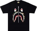 Футболка BAPE 1st Camo Shark Tee 'Black/Yellow', черный - фото
