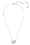 Ожерелье «Танцующий лебедь» 5514421 Swarovski, серебряный - фото