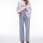 Джинсы Topshop Column, светло-голубой - фото