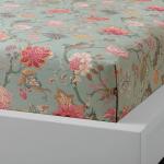 Простыня Ikea Nässelklocka, 150x260 см, зеленый/мультиколор - фото 3