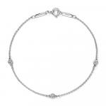 Браслет Tiffany & Co. Elsa Peretti Diamonds by the Yard, серебро - фото