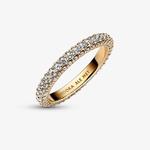 Кольцо Pandora Timeless Pave Single-Row, золото - фото 2