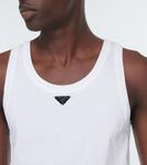 Вышитый хлопковый жилет Prada, белый - фото 5