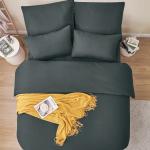 Комплект постельного белья RUIKASI, 3 предмета, 200х200/80x80, антрацит - фото 5