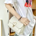 FOXER Кожаная сумка с сердечком-замком, Cloud White - фото 12