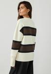 Джемпер Next COMPACT COSY CREW NECK, Black White Stripe/Black - фото 2