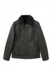 Куртка Mango Faux leather jacket, Brown - фото 6