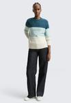 Джемпер TOM TAILOR DENIM COZY BLOCK, Petrol Mint/Beige Colorblock/Teal - фото 2
