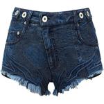 Feng Chen Wang Джинсовые шорты женские темно-синие - фото