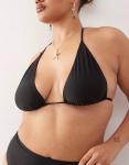 COLLUSION микс-топ бикини с треугольными чашечками черного цвета - фото 3