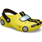 Сабо Crocs Classic Iam Race Car, желтый - фото