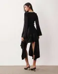 Черное платье мини с вырезом-водопадом ASOS DESIGN - фото 4