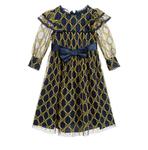 Платье детское Gucci, синий / золотой - фото