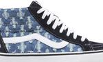 Кеды Vans Supreme x Sk8-Hi Blue Hole Punch Denim, синий - фото 2