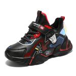 Детские кроссовки для бега ASIAN MICKEY, черно-красные с тонким флисовым утеплителем для тепла - фото 4